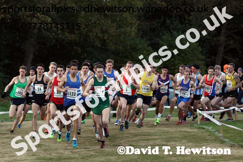 Senior men, 2016 National Cross Country Relays, Berry Hill Park, Mansfield. Photo: David T. Hewitson/Sports for All Pics
